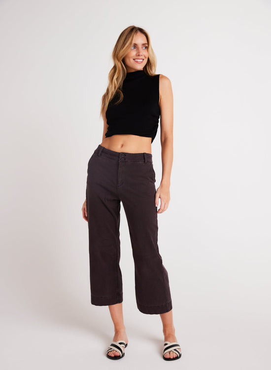 Bella DahlSofia Wide Leg Crop - Black SmokeBottoms