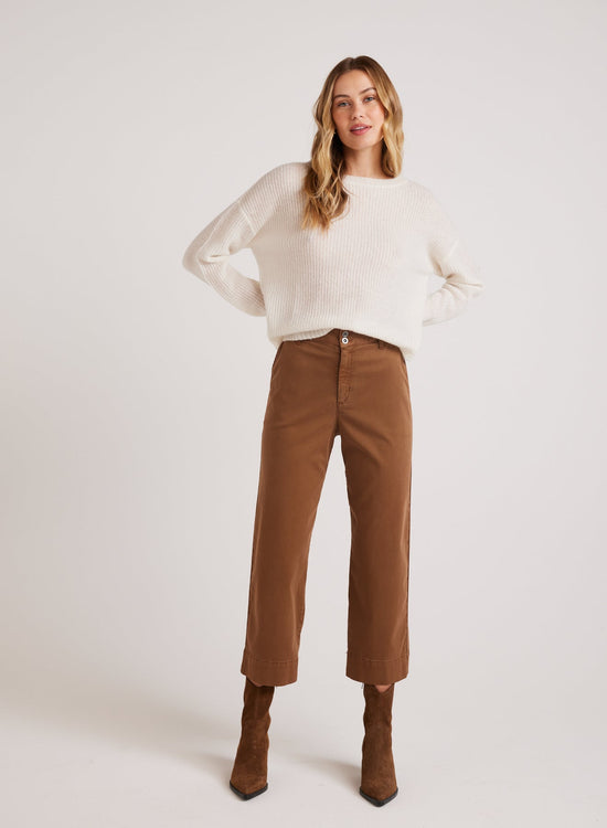 Bella DahlSofia Wide Leg Crop - Spiced BrownBottoms