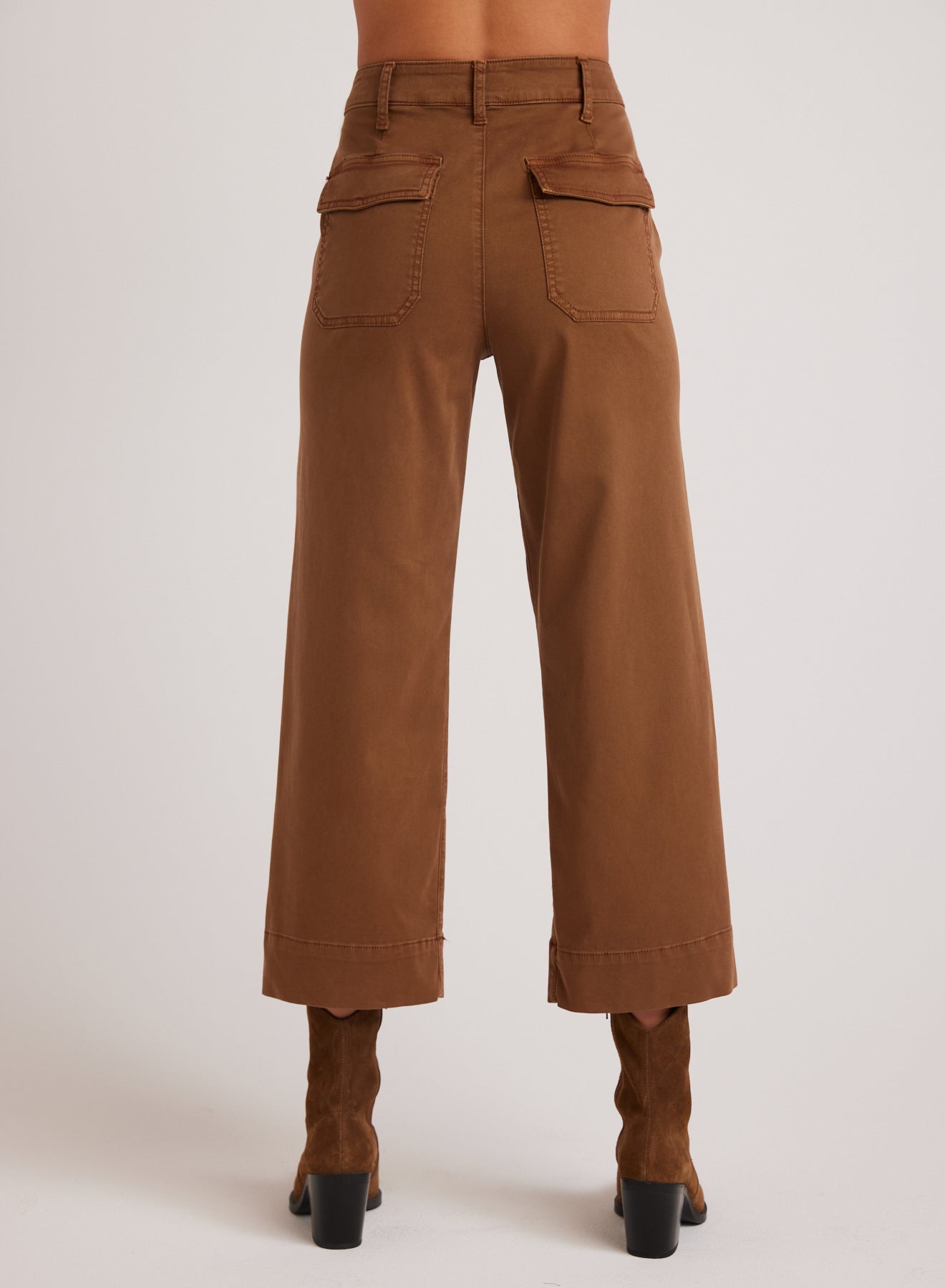 Bella DahlSofia Wide Leg Crop - Spiced BrownBottoms