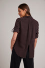 Bella DahlSplit Back Button Down - Chestnut BrownTops