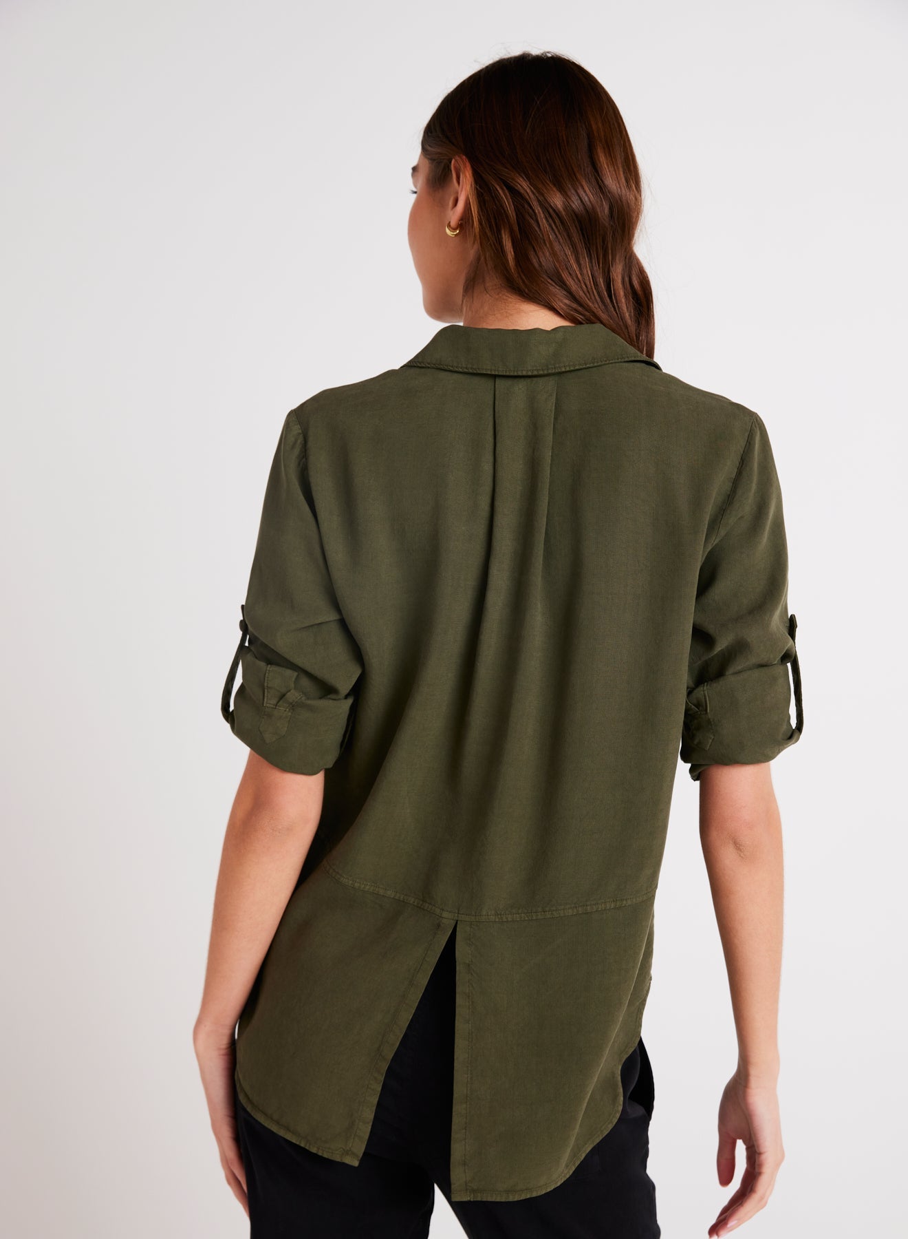 Bella DahlSplit Back Button Down - Italian HerbTops