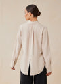 Bella DahlSplit Back Button Down - Linen SandTops