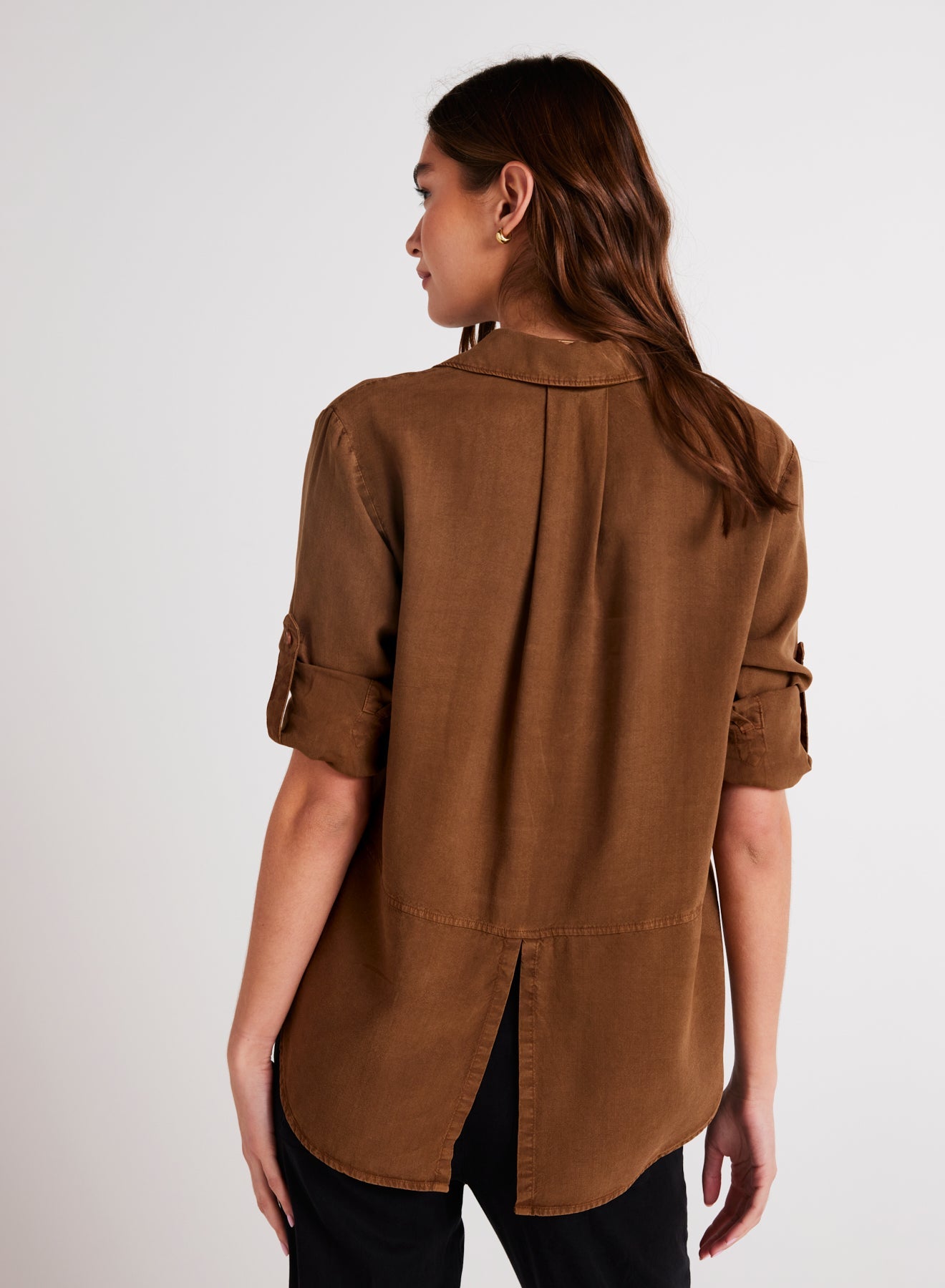 Bella DahlSplit Back Button Down - Twilight GoldTops