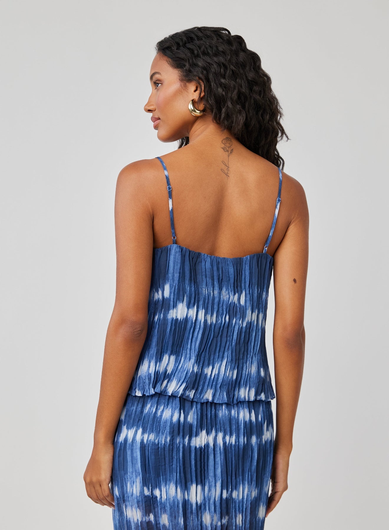 Bella DahlSunburst Pleated Cami - Ocean Tides PrintTops