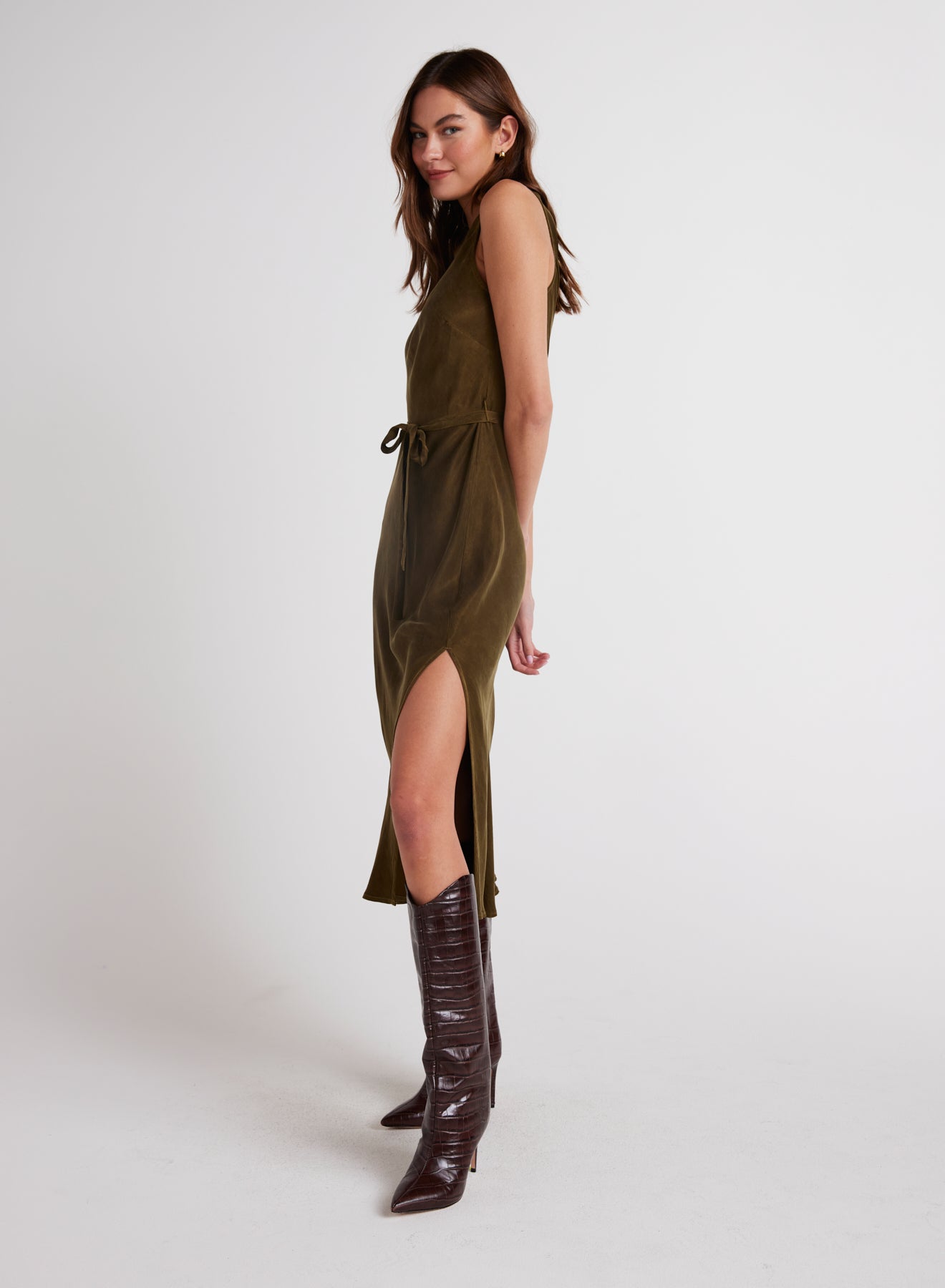 Bella DahlTank Slip Dress - Autumn OliveDresses