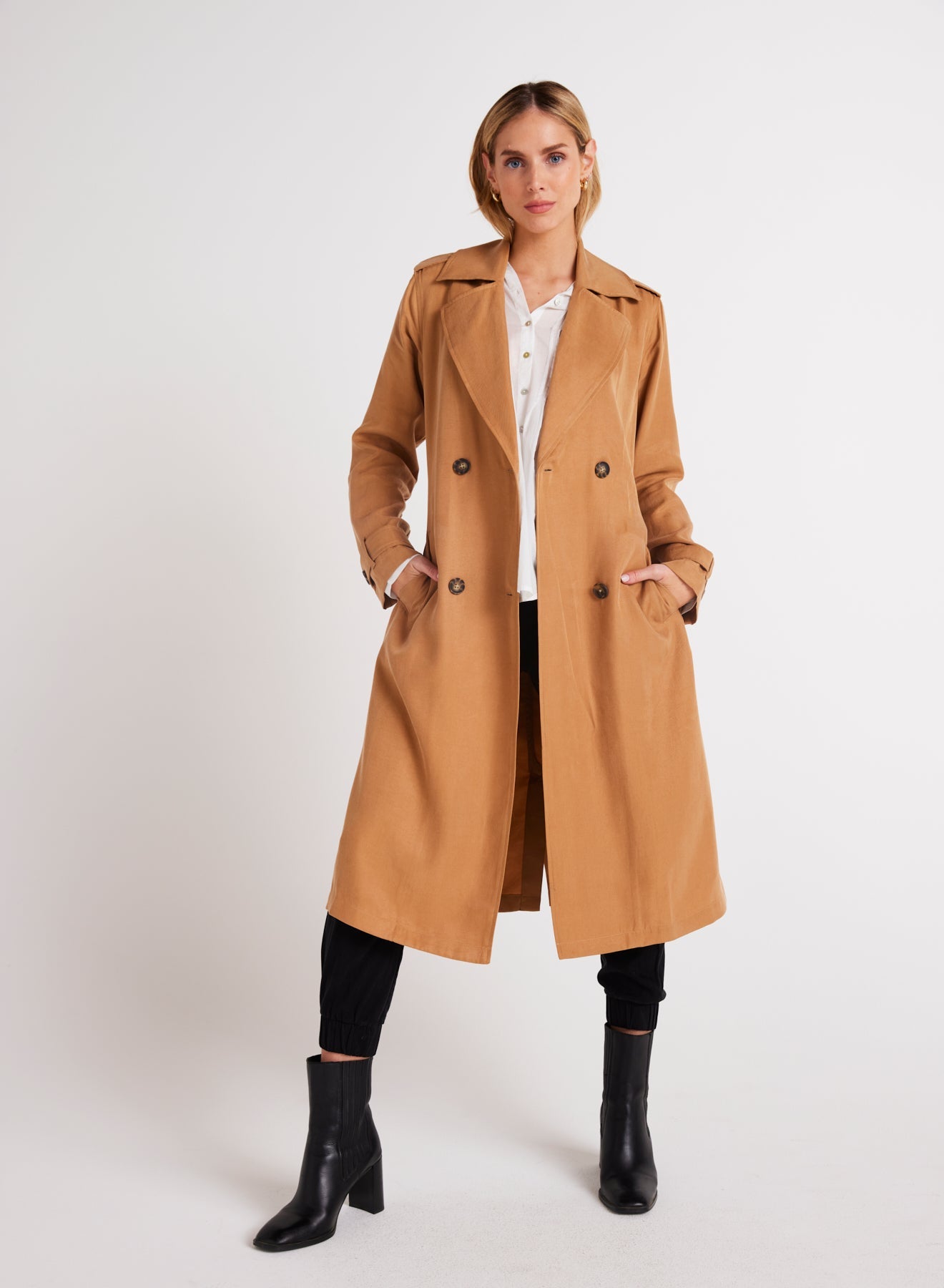 Bella DahlTrench Coat - Golden CamelSweaters & Jackets