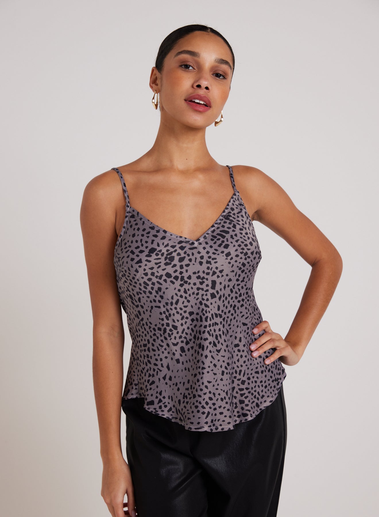 Bella DahlV - Neck Camisol - Onyx SteelTops