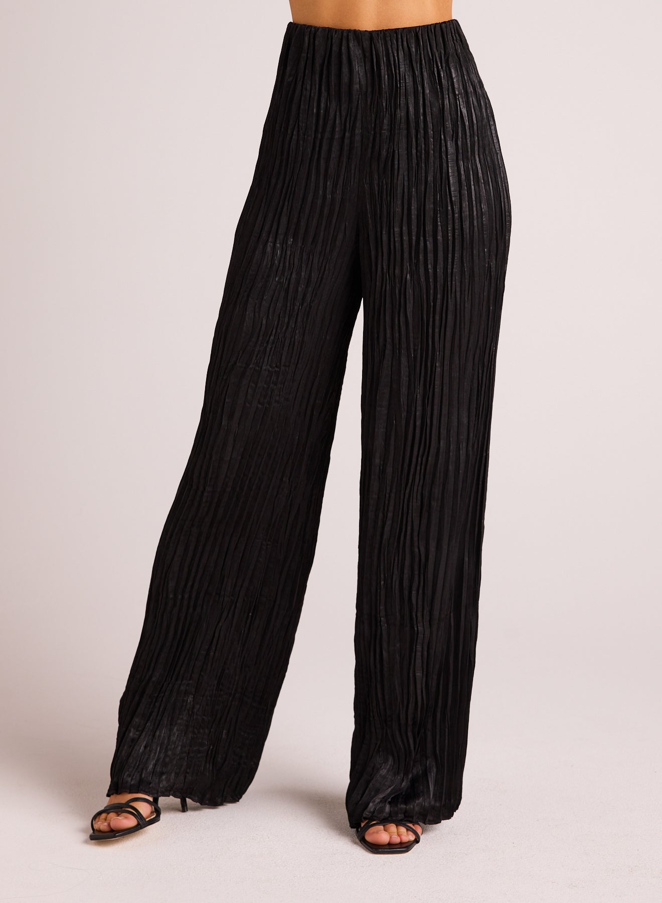 Bella DahlVariegated Pleat Pant - BlackBottoms