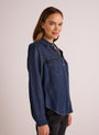 Bella DahlWestern Shirt - Dark DenimTops