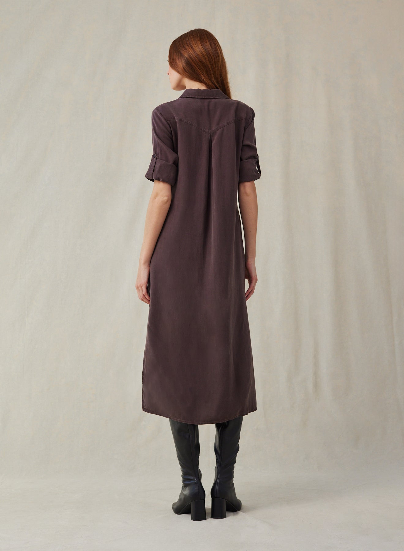 Bella DahlWestern Yoke Duster Dress - Chestnut BrownDresses