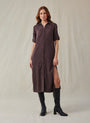 Bella DahlWestern Yoke Duster Dress - Chestnut BrownDresses