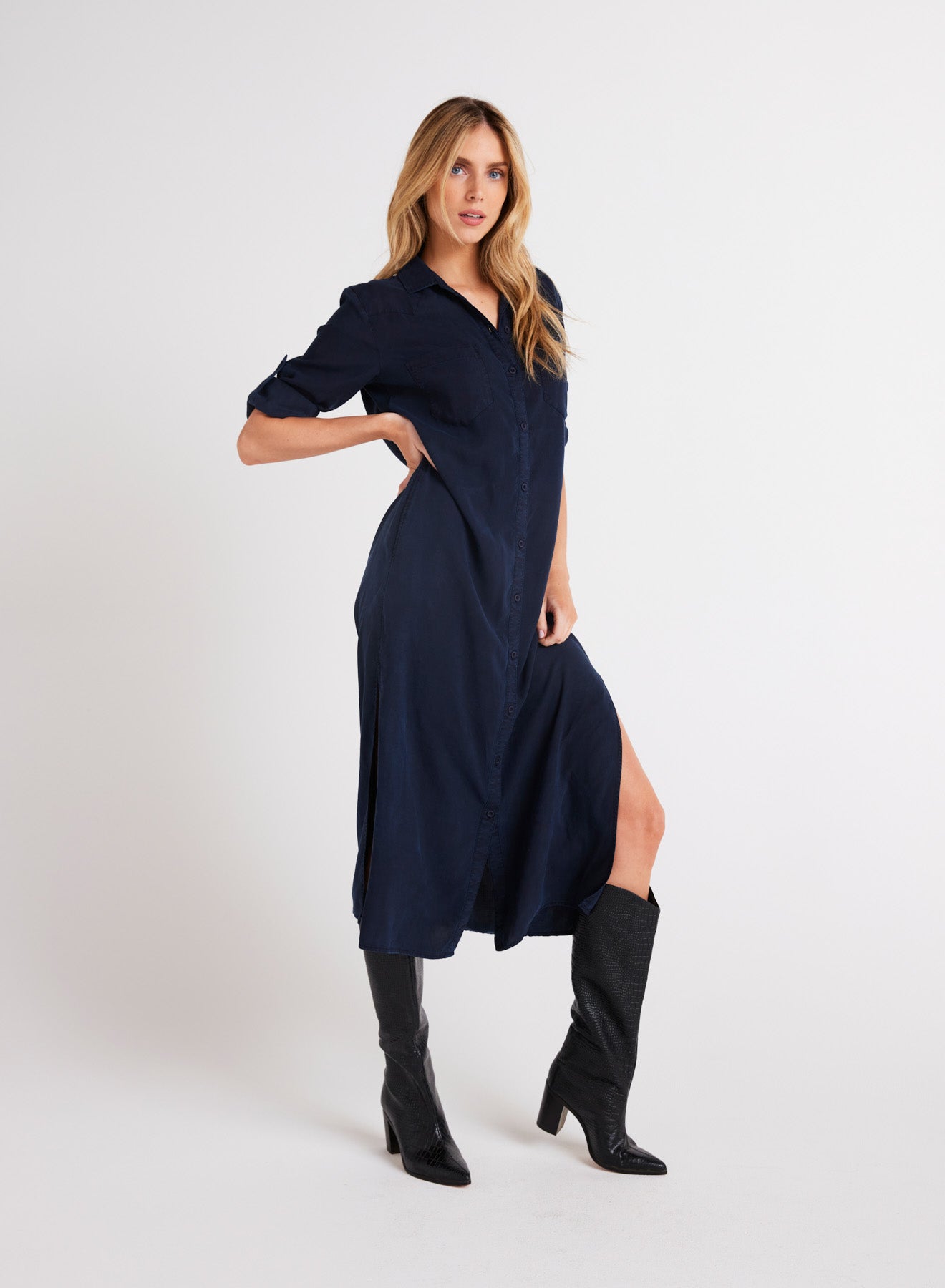 Bella DahlWestern Yoke Duster Dress - Endless SeaDresses