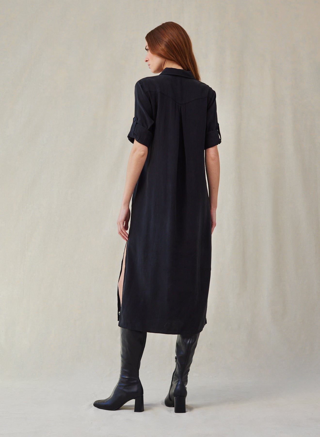 Bella DahlWestern Yoke Duster Dress - Vintage BlackDresses