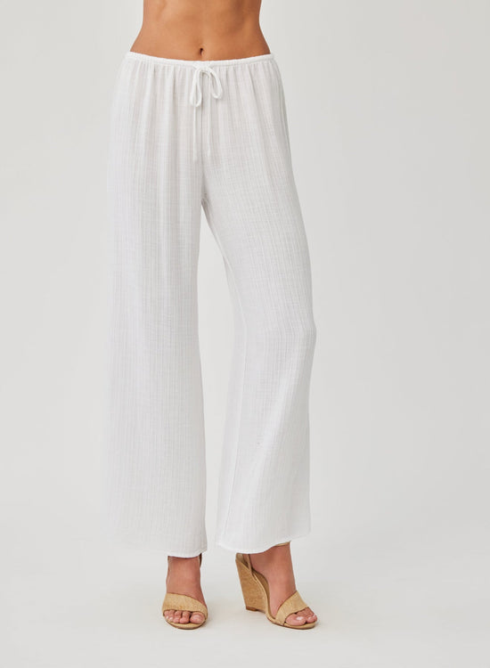 Bella Dahl Wide Leg Pant - White View 2