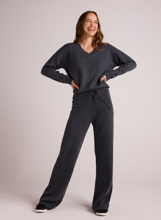 Bella DahlWide Leg Sweatpant - CharcoalBottoms