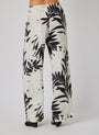 Bella Dahl Wide Leg with Drawstring - Maui Palm PrintBottoms