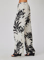 Bella Dahl Wide Leg with Drawstring - Maui Palm PrintBottoms