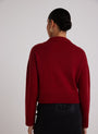 Bella DahlWool and Cashmere Blend Collared Sweater - Garnet RedSweaters & Jackets