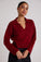 Bella DahlWool and Cashmere Blend Collared Sweater - Garnet RedSweaters & Jackets