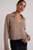 Bella DahlWool and Cashmere Blend Collared Sweater - Heather FawnSweaters & Jackets