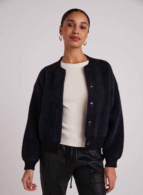 Bella DahlWool Blend Bomber Jacket - BlackSweaters & Jackets