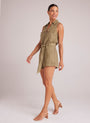 Bella DahlZip Front Romper - French OliveJumpsuits & Rompers