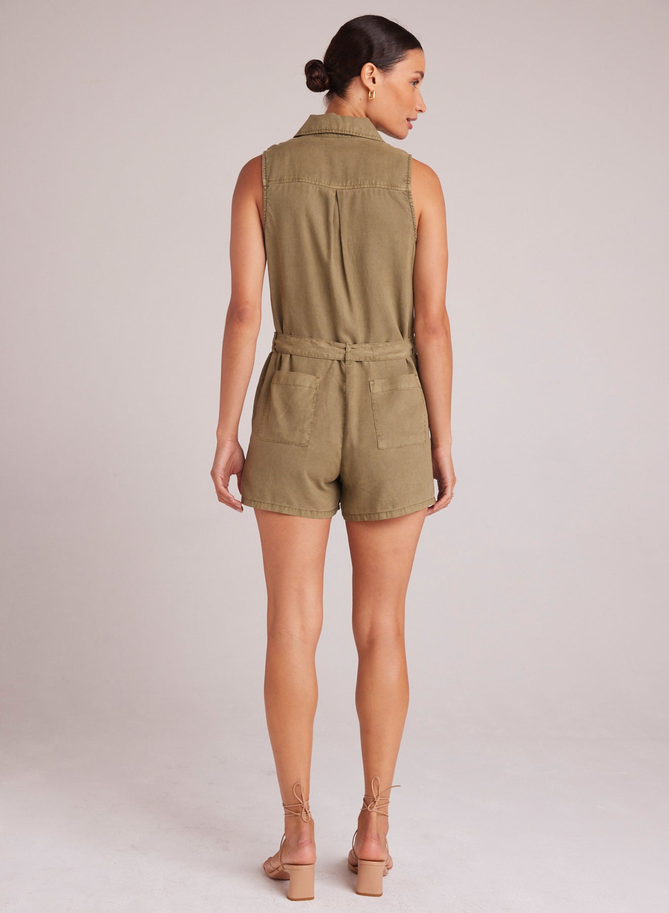 Bella DahlZip Front Romper - French OliveJumpsuits & Rompers