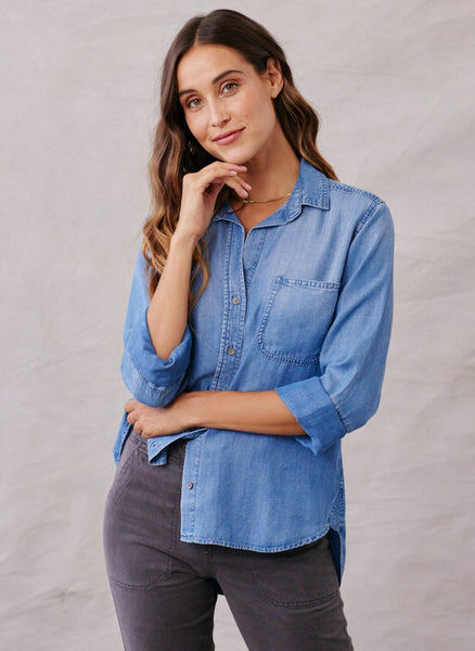 Shirt Tail Button Down Medium Ombre Wash Bella Dahl Bella Dahl