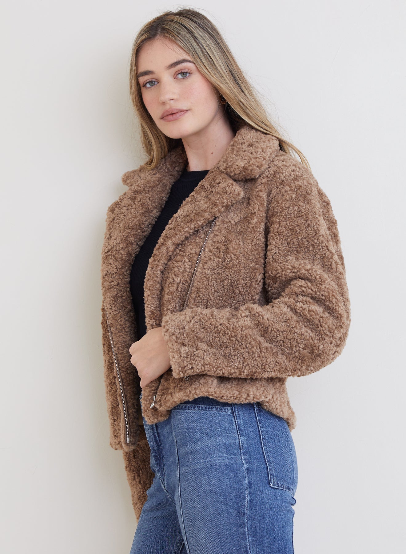 Bella DahlFelton Teddy Moto Jacket - MaplewoodSweaters & Jackets