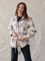 Bella DahlFlap Pocket Belted Jacket - Heather Oat PlaidSweaters & Jackets