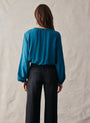 Bella DahlElastic Shirred Top - Teal OceanTops