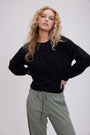 Bella DahlCashmere Henley Sweater - Black SpeckleSweaters & Jackets