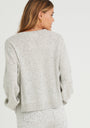 Bella DahlCashmere Henley Sweater - Light Grey SpeckleSweaters & Jackets