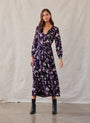 Bella DahlSmocked Back Maxi Dress - Floral Plum PrintDresses