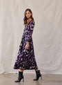 Bella DahlSmocked Back Maxi Dress - Floral Plum PrintDresses