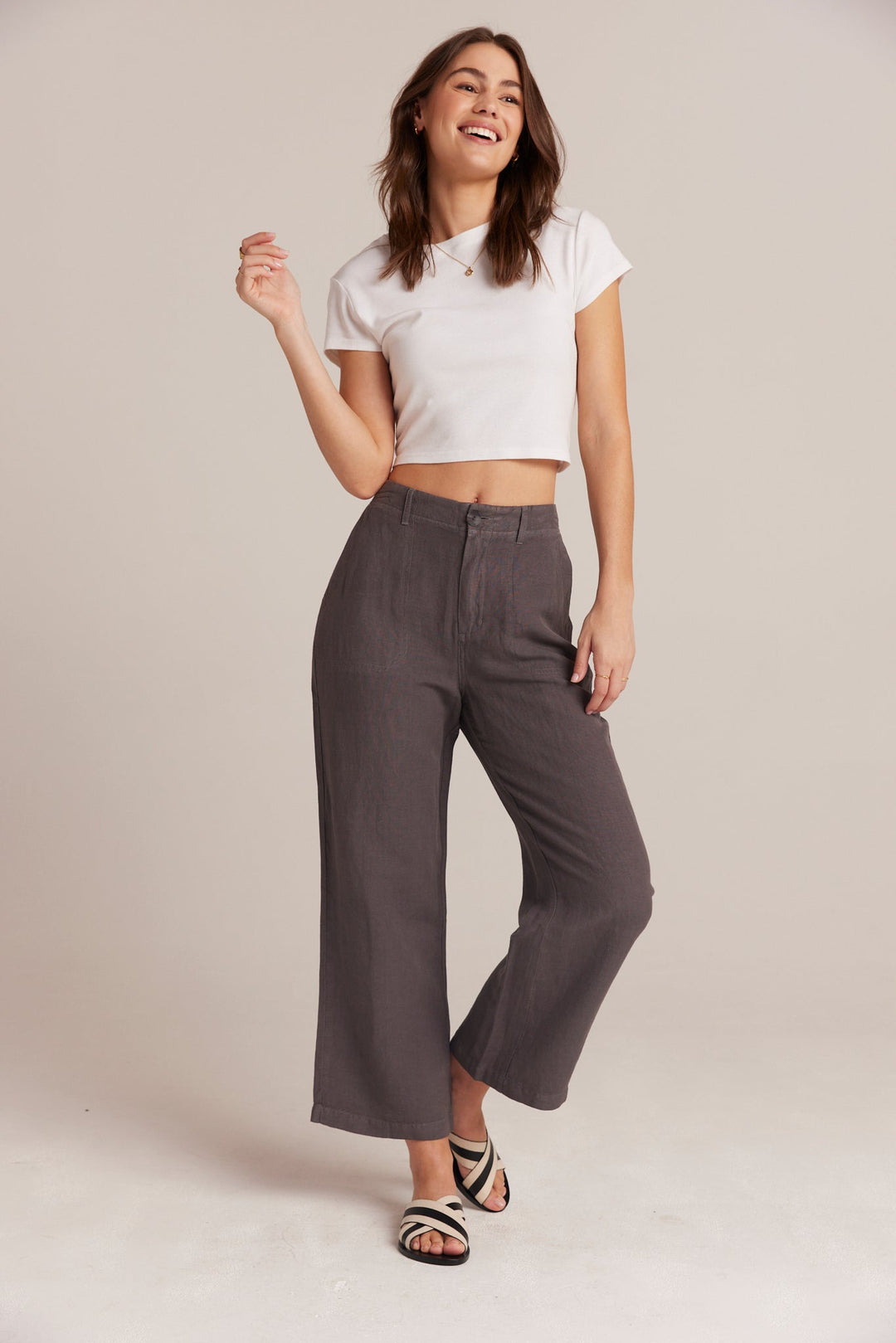 Blakely Utility Wide Leg Crop Charcoal Shadow CHARCOAL SHADOW 25