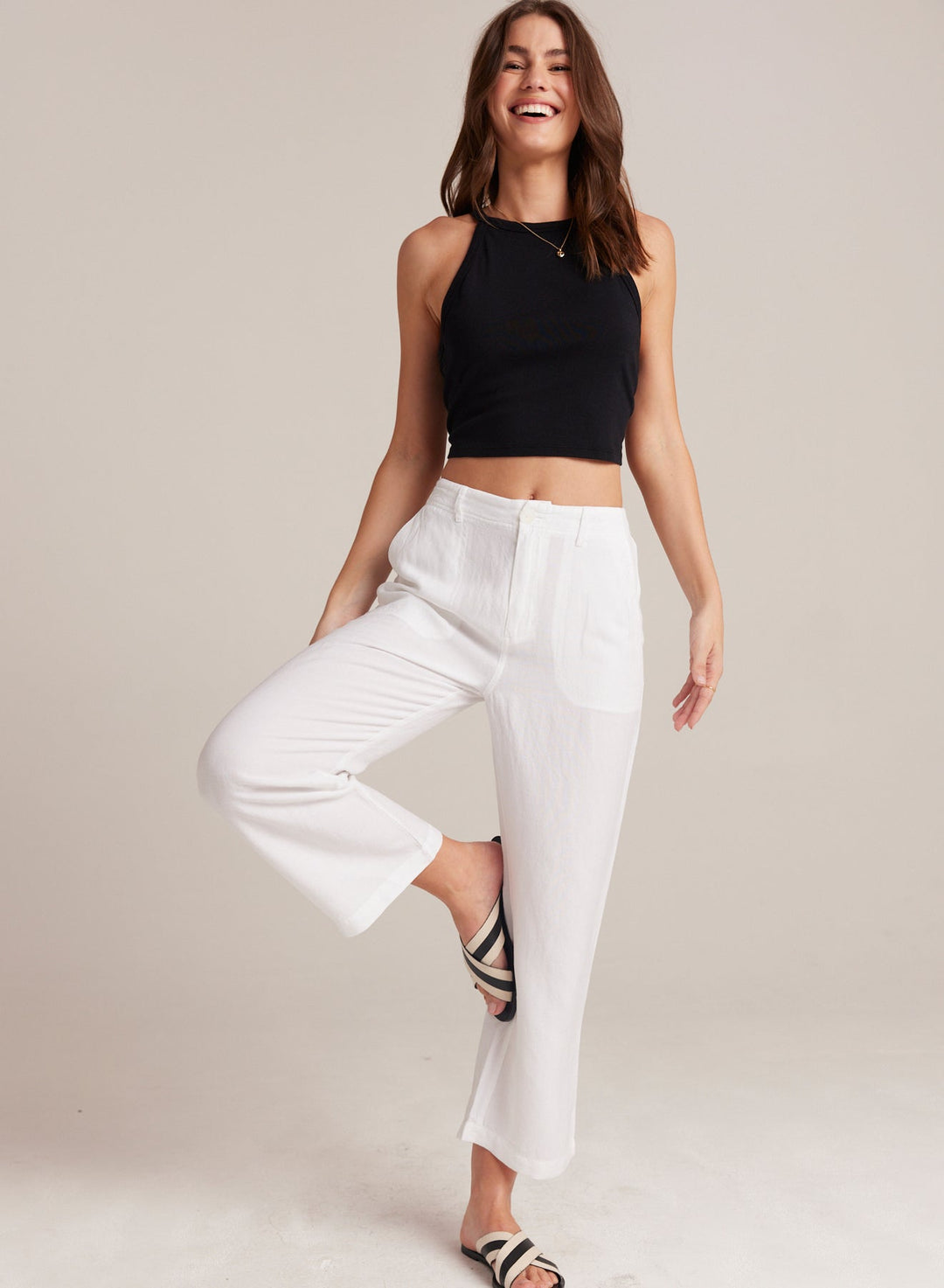 Blakely Utility Wide Leg Crop White WHITE 24