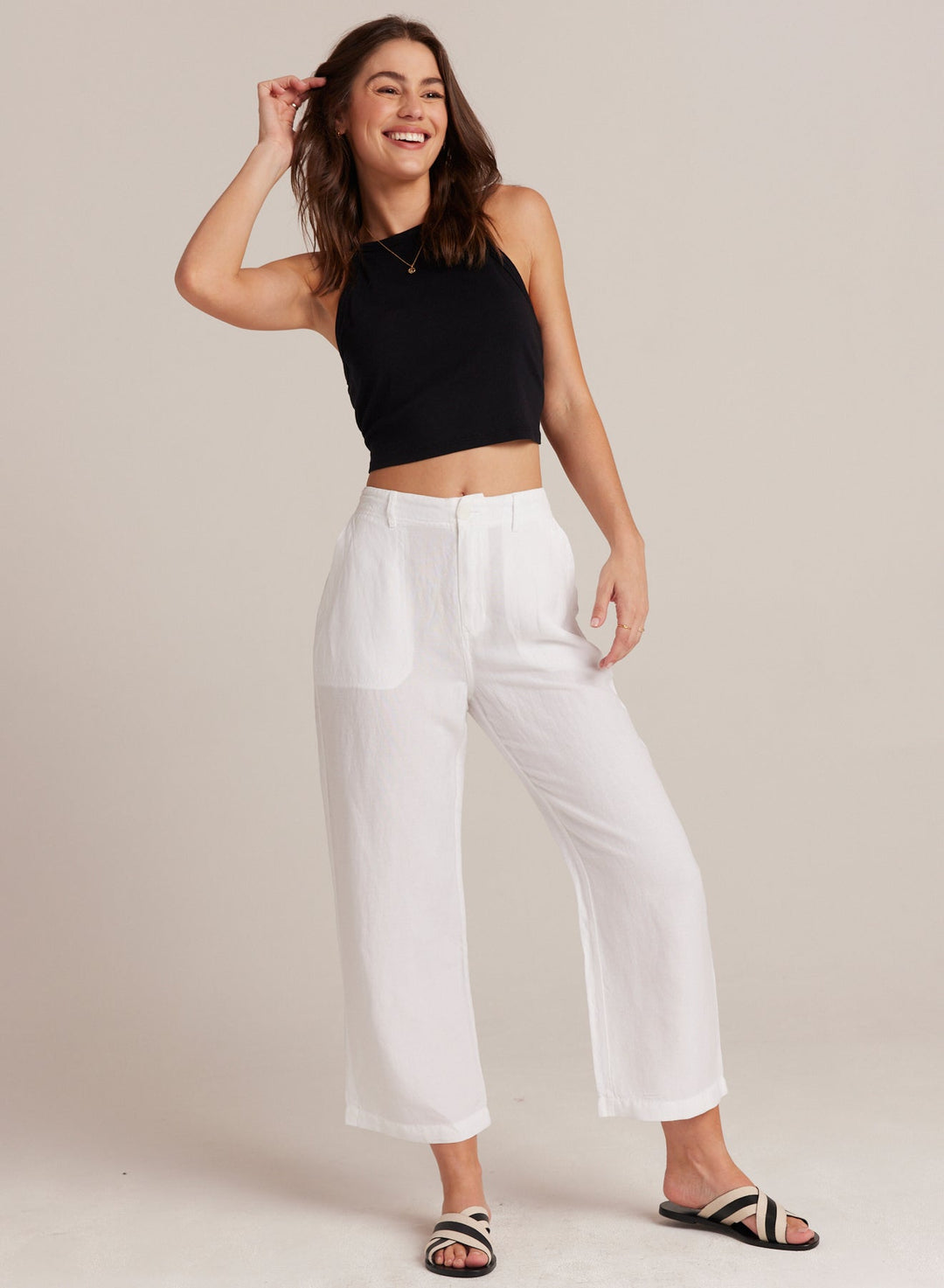 Blakely Utility Wide Leg Crop White WHITE 24