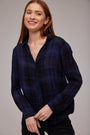 Bella DahlClassic Button Down - Admiral Blue PlaidTops