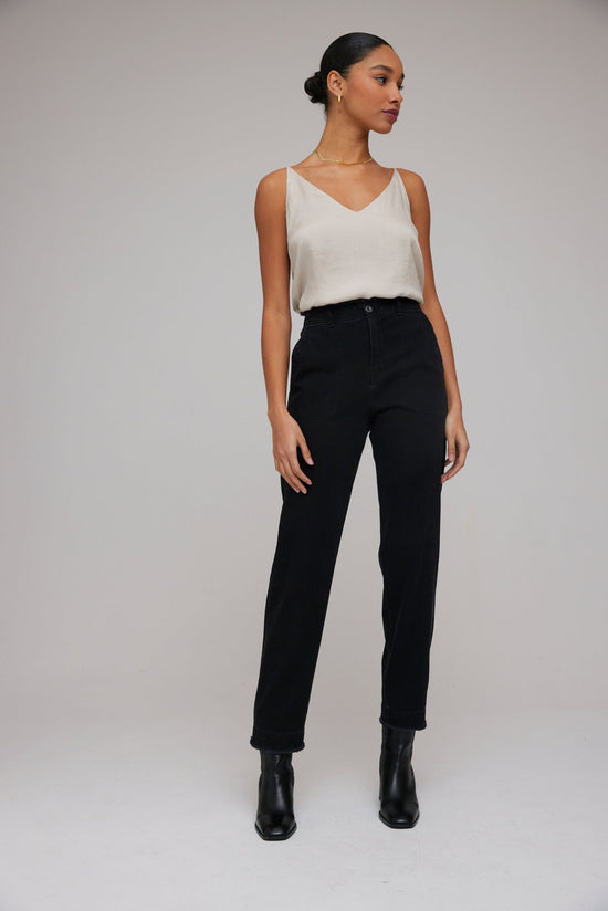 Bella DahlDakota Frayed Ankle Trouser - Night Rinse WashBottoms