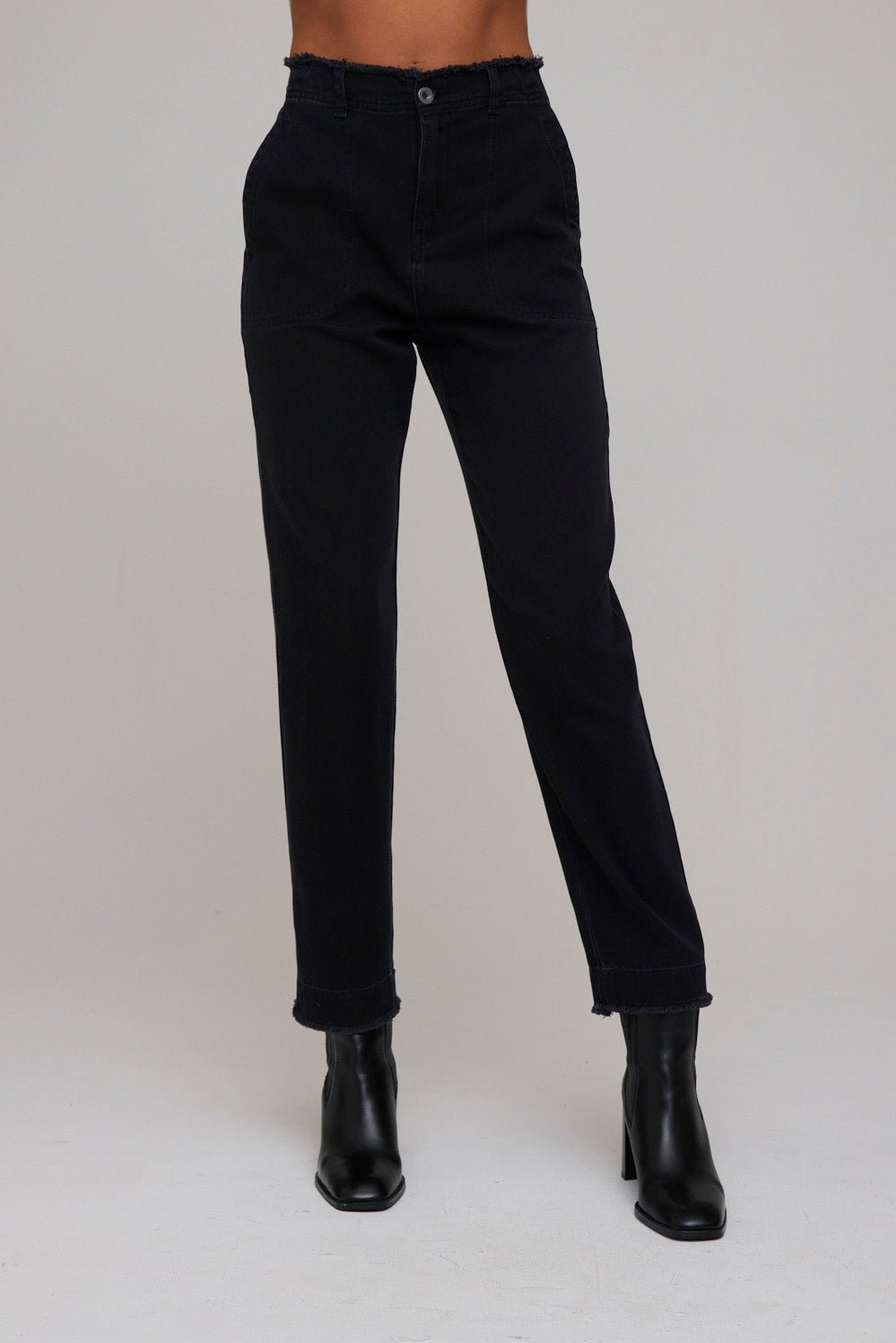 Dakota Frayed Ankle Trouser Night Rinse Wash Bella Dahl