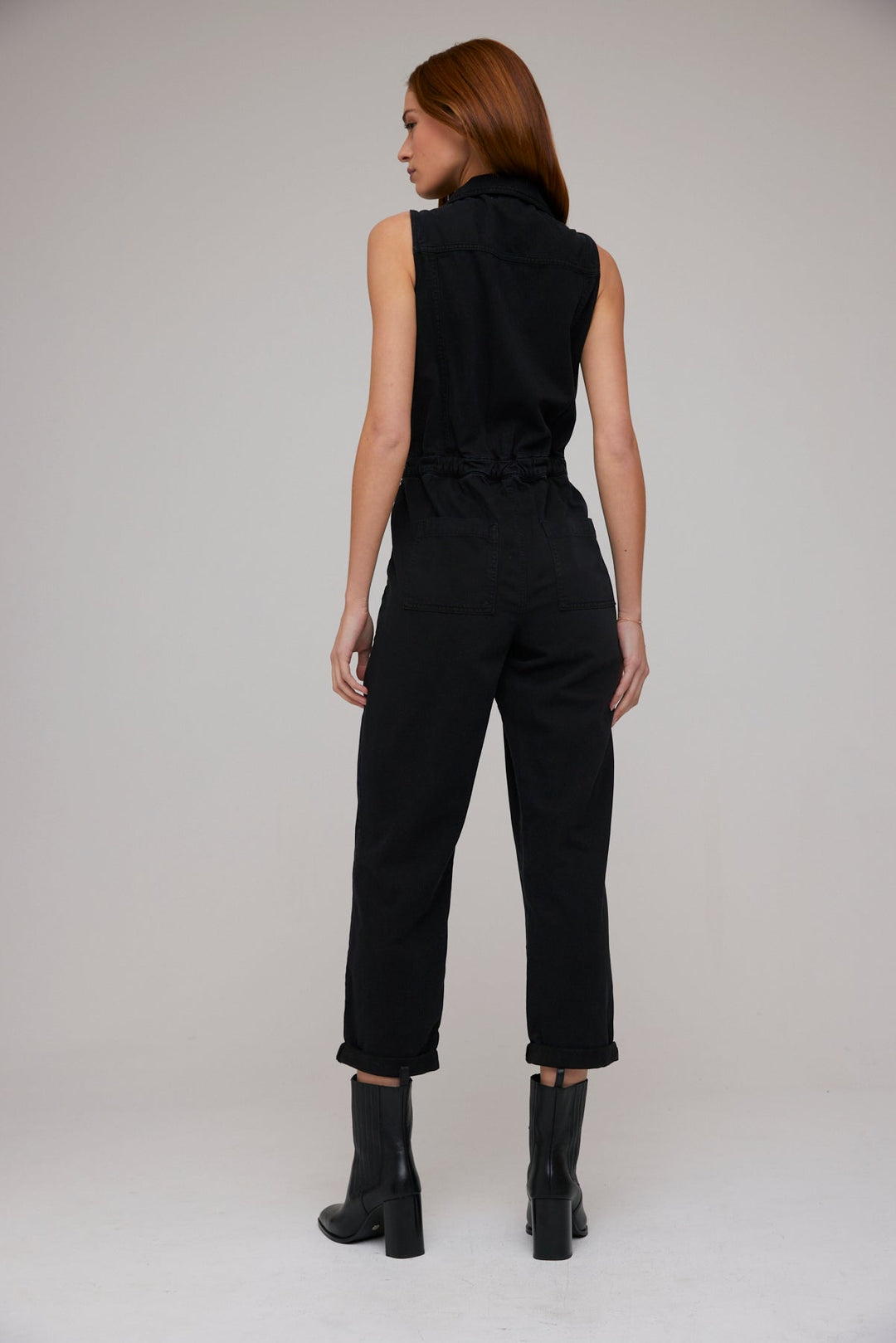 Gwen Zip Front Coverall Black BLACK S