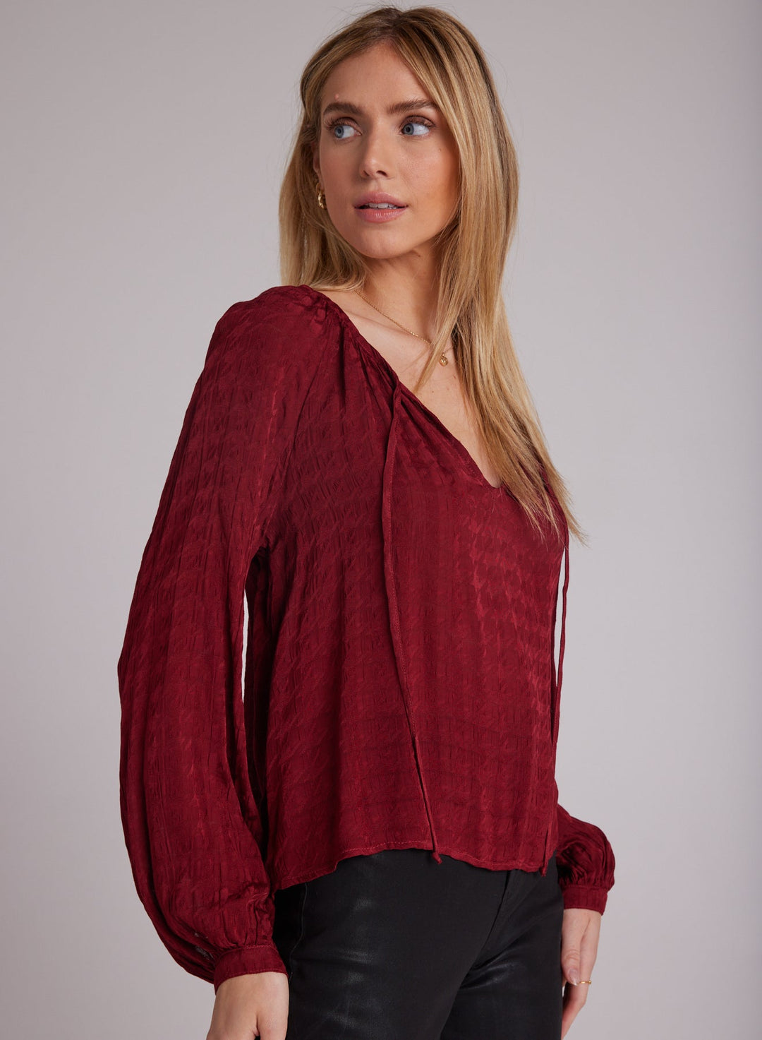 SHIRRED RAGLAN TIE FRONT BLOUSE Bella Dahl Bella Dahl