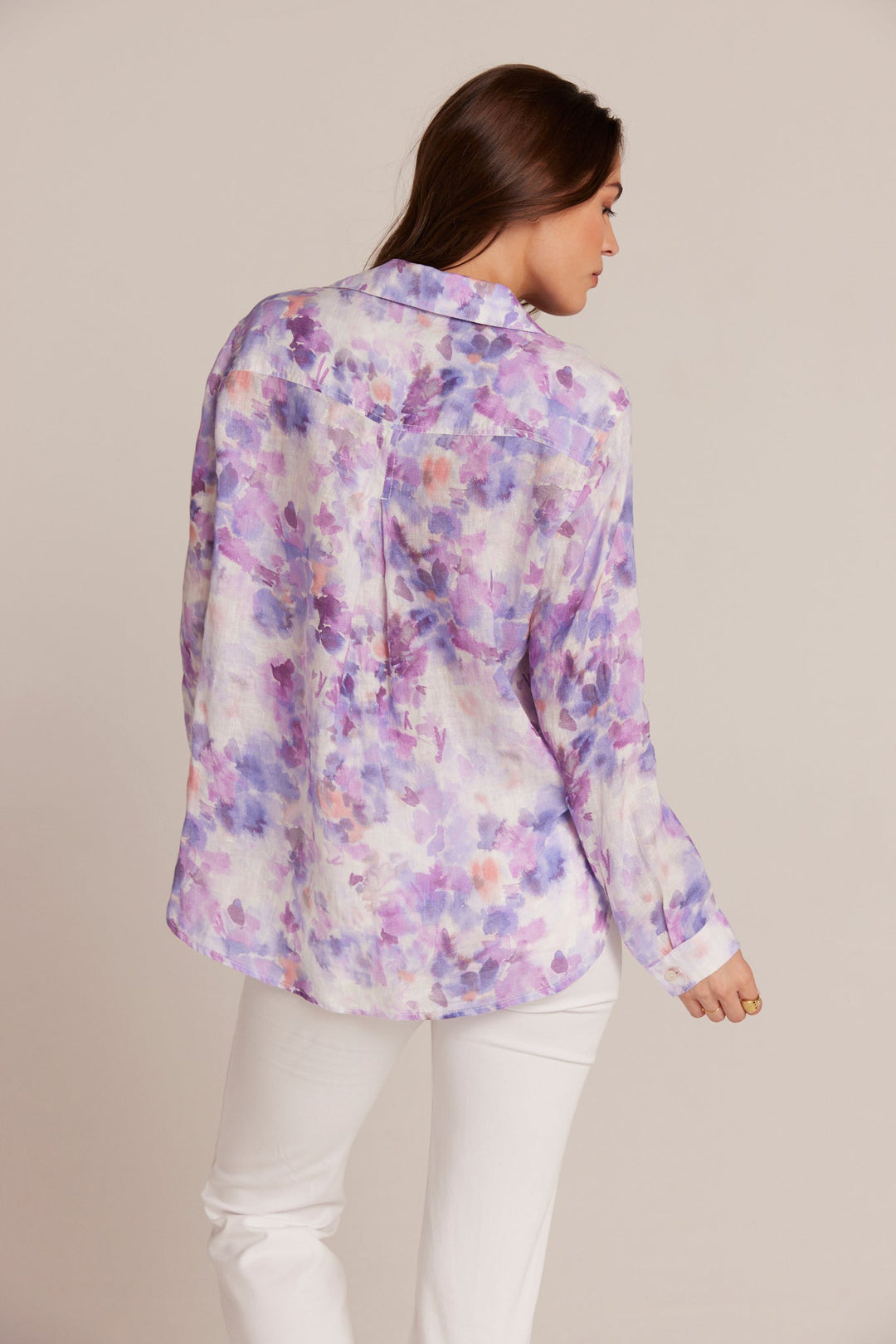 Linen Pocket Button Down Iris Floral Print IRIS FLORAL PRINT XS