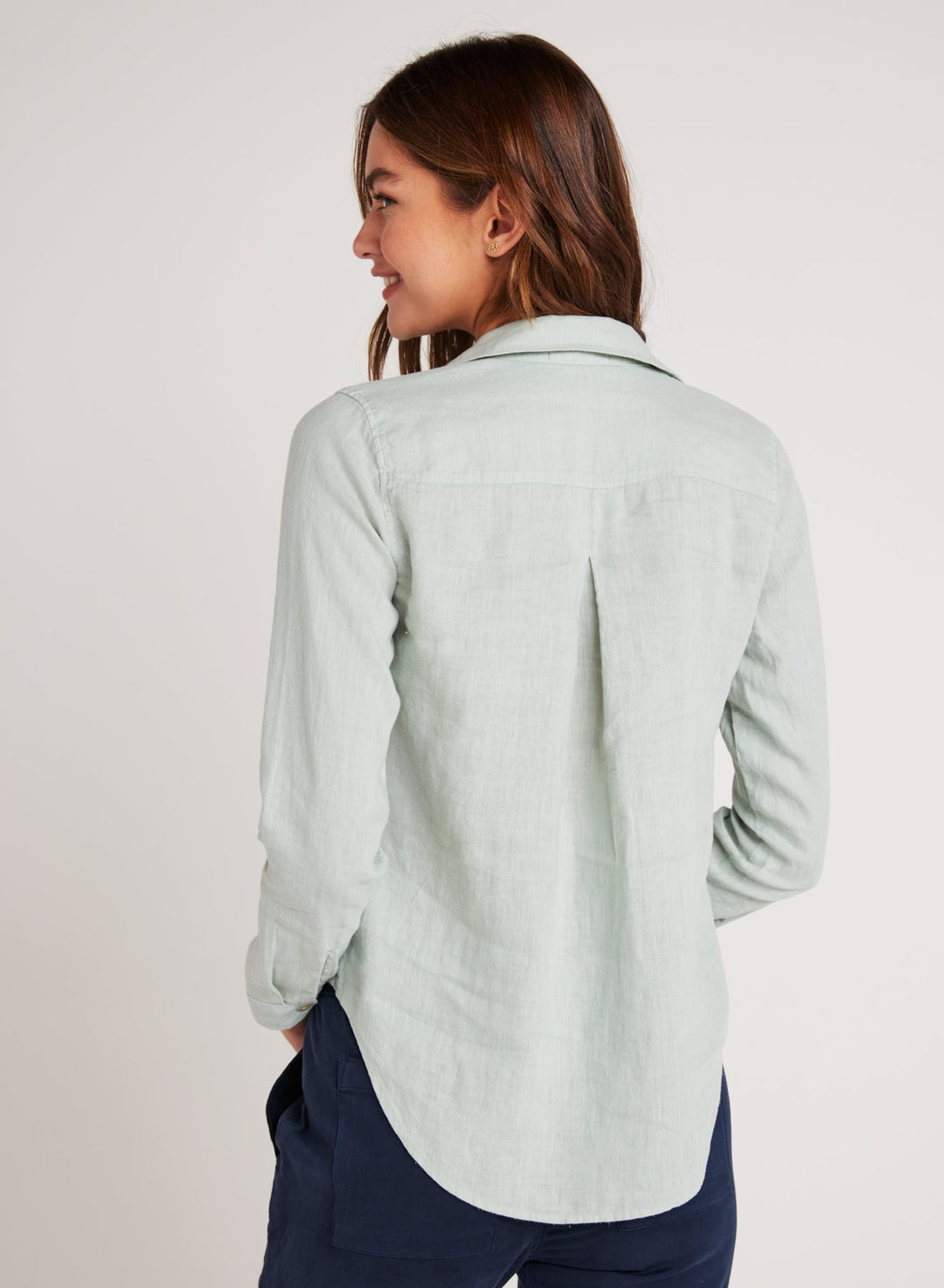 Linen Pocket Button Down Oasis Green OASIS GREEN XS