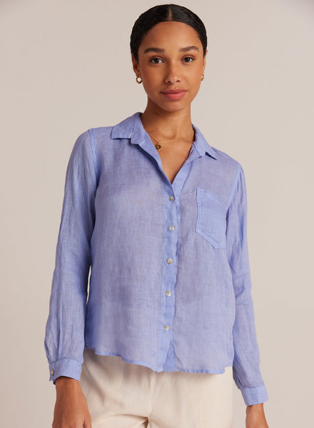 Linen Pocket Button Down Peri Blue PERI BLUE XS