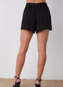 Bella DahlSatin Ruffle High Waist Short - BlackBottoms