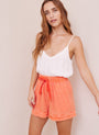 Bella DahlSeamed Hem Short - Mandarin OrangeBottoms