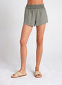 Bella DahlSmocked Waist Tencel Short - Soft ArmyBottoms