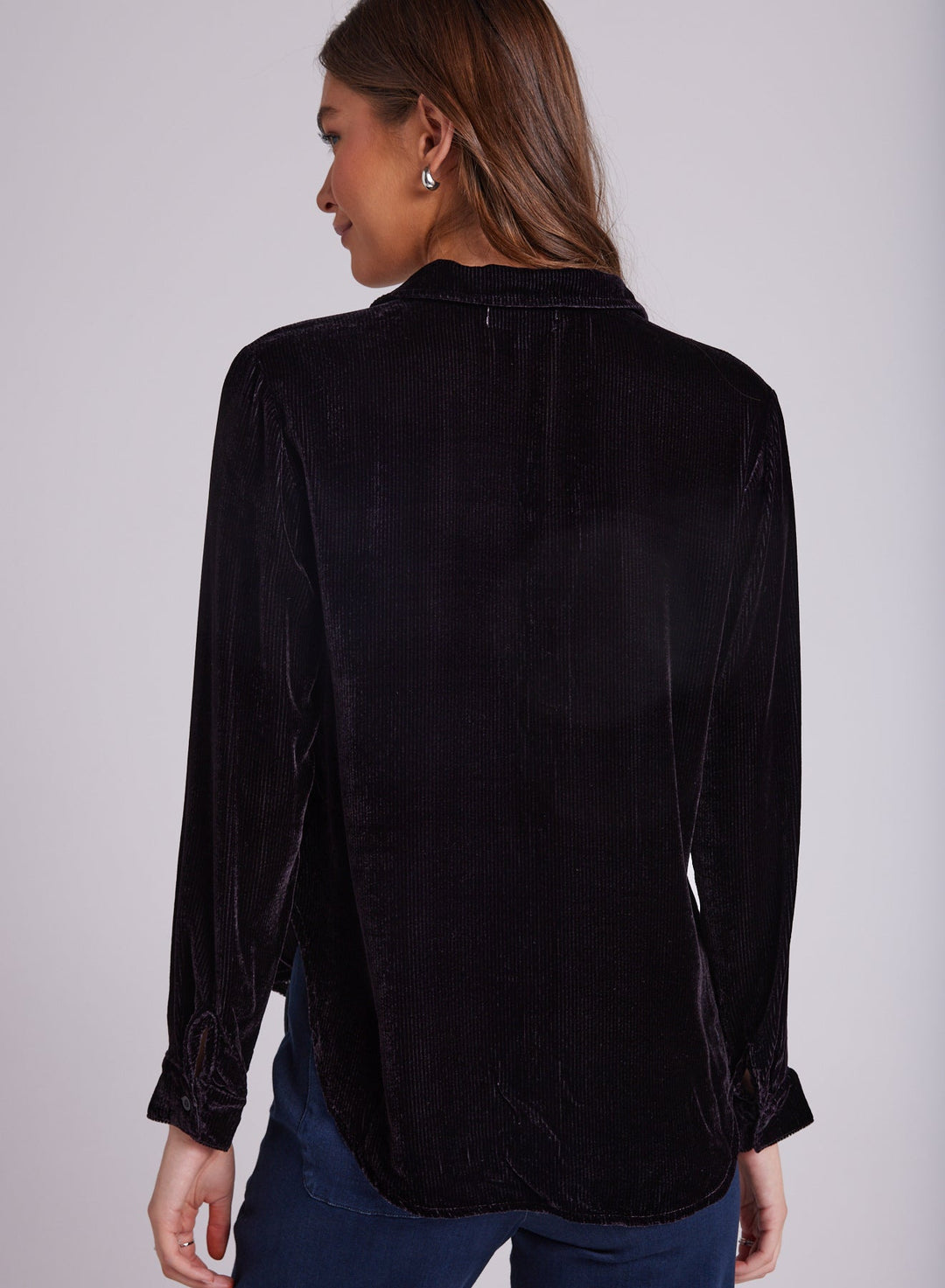 Velvet Long Sleeve Shirt Black Bella Dahl Bella Dahl